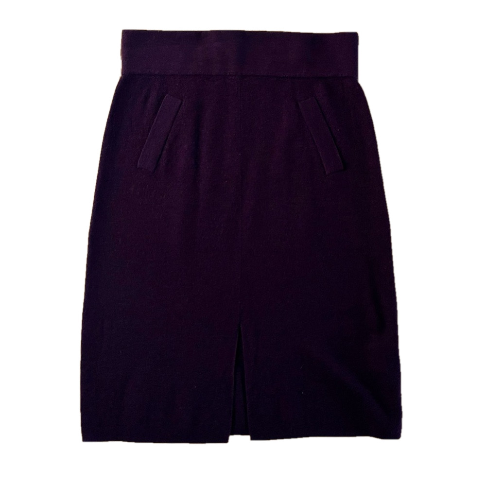 Club Monaco burgundy wool midi skirt, size large